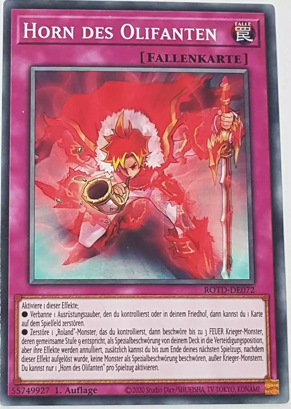 Horn des Olifanten ROTD-DE072 ist in Common Yu-Gi-Oh Karte aus Rise of the Duelist 1.Auflage