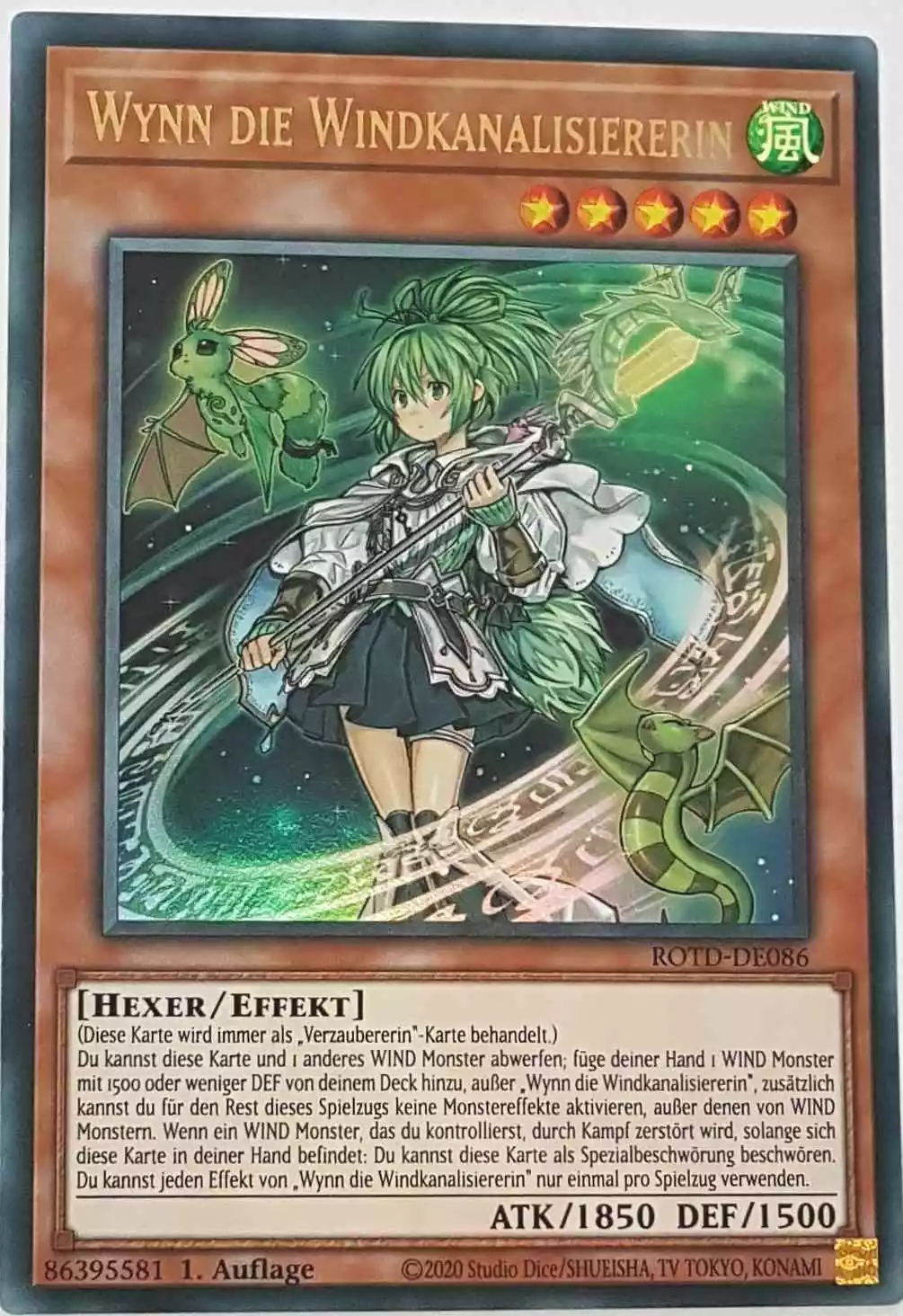 Wynn die Windkanalisiererin ROTD-DE086 ist in Ultra Rare Yu-Gi-Oh Karte aus Rise of the Duelist 1.Auflage