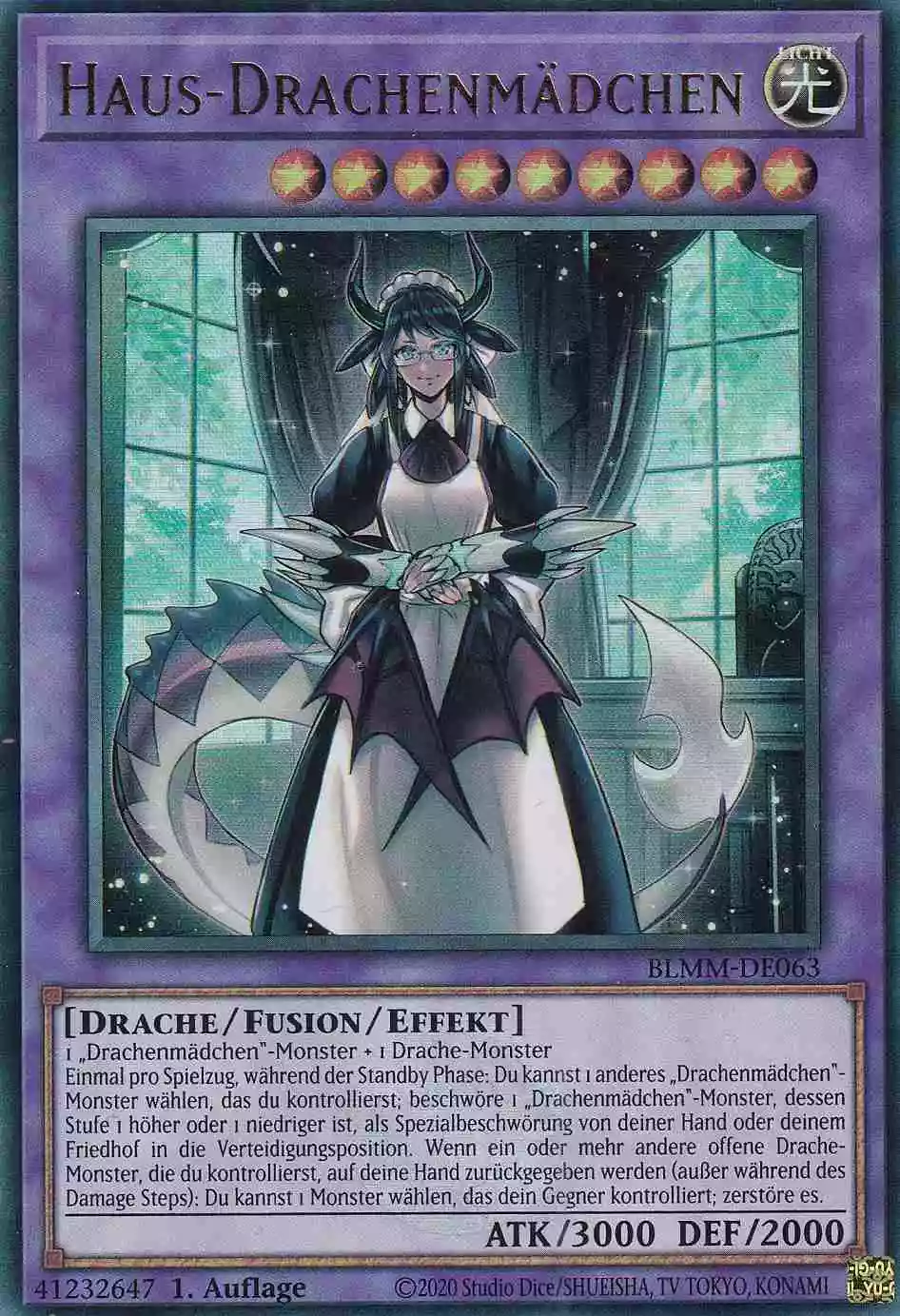 Haus-Drachenmädchen Ultra Rare BLMM-DE063 Yugioh Karte Haus-Drachenmädchen BLMM-DE063 ist in Ultra Rare Yu-Gi-Oh Karte aus Battles of Legend Monster Mayhem 1.Auflage