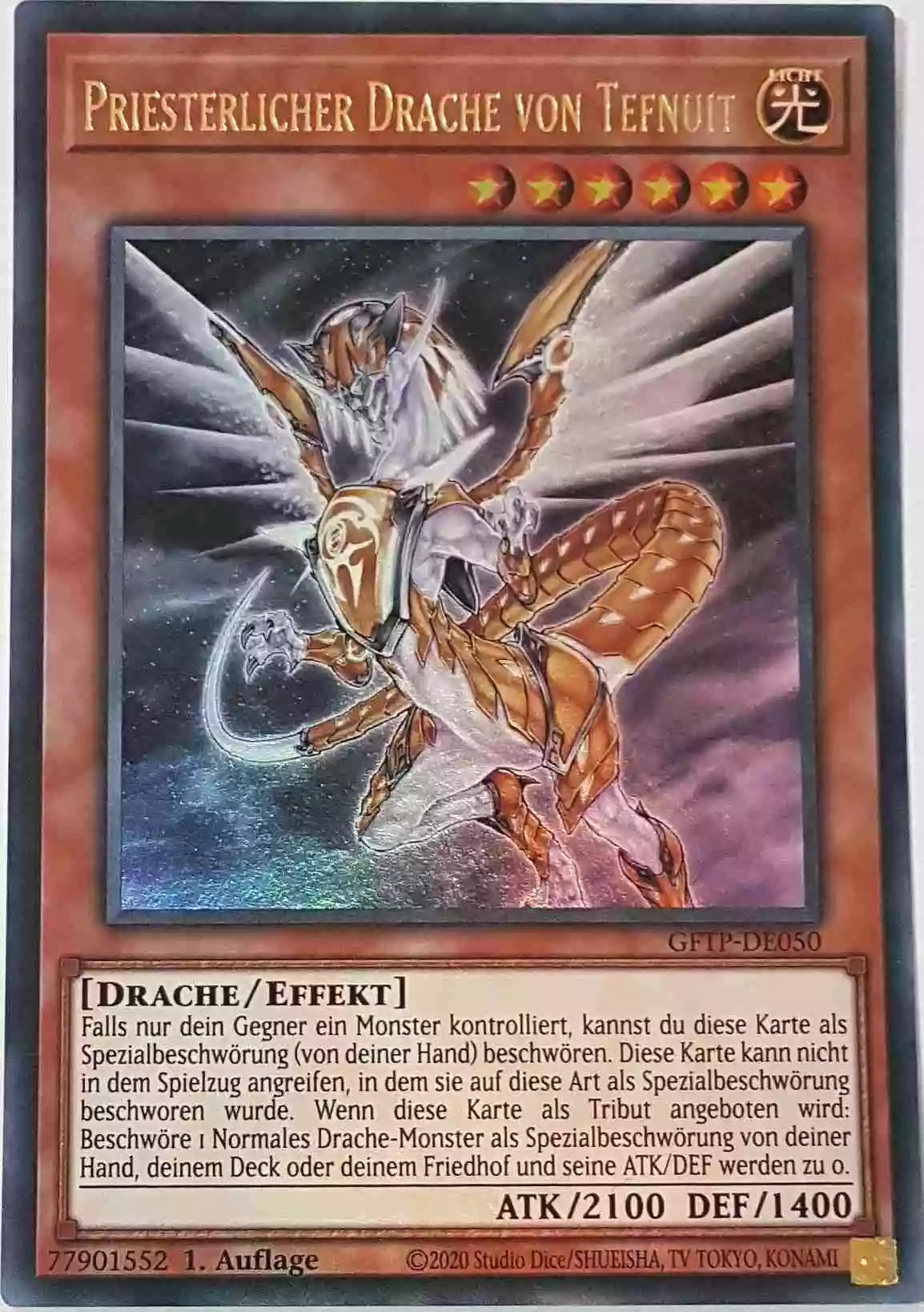 gftp-de050-priesterlicher-drache-von-tefnuit-ultra-rare-ghost-from-the-past Priesterlicher Drache von Tefnuit GFTP-DE050 ist in Ultra Rare Yu-Gi-Oh Karte aus Ghost From The Past 1.Auflage