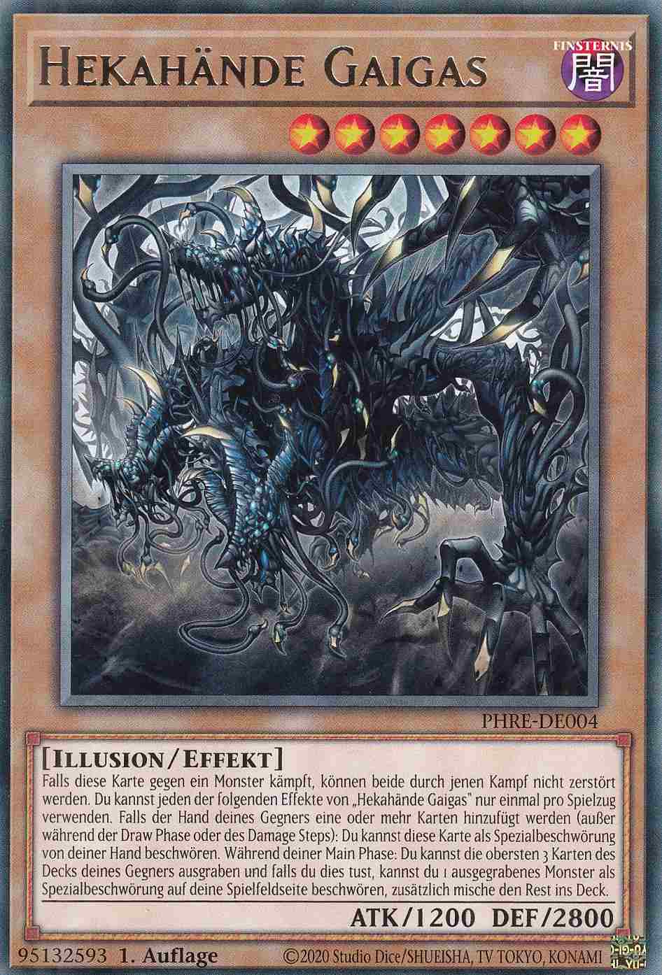Hekahände Gaigas PHRE-DE004 ist in Rare Yu-Gi-Oh Karte aus Phantom Revenge 1.Auflage