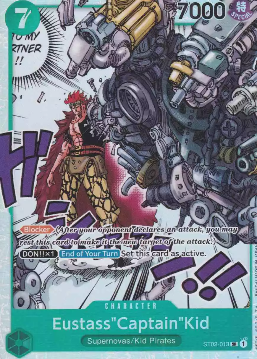 Eustass"Captain"Kid ST02-013 ist in Super Rare. Die One Piece Karte ist aus Worst Generation ST02 in Normal Art.