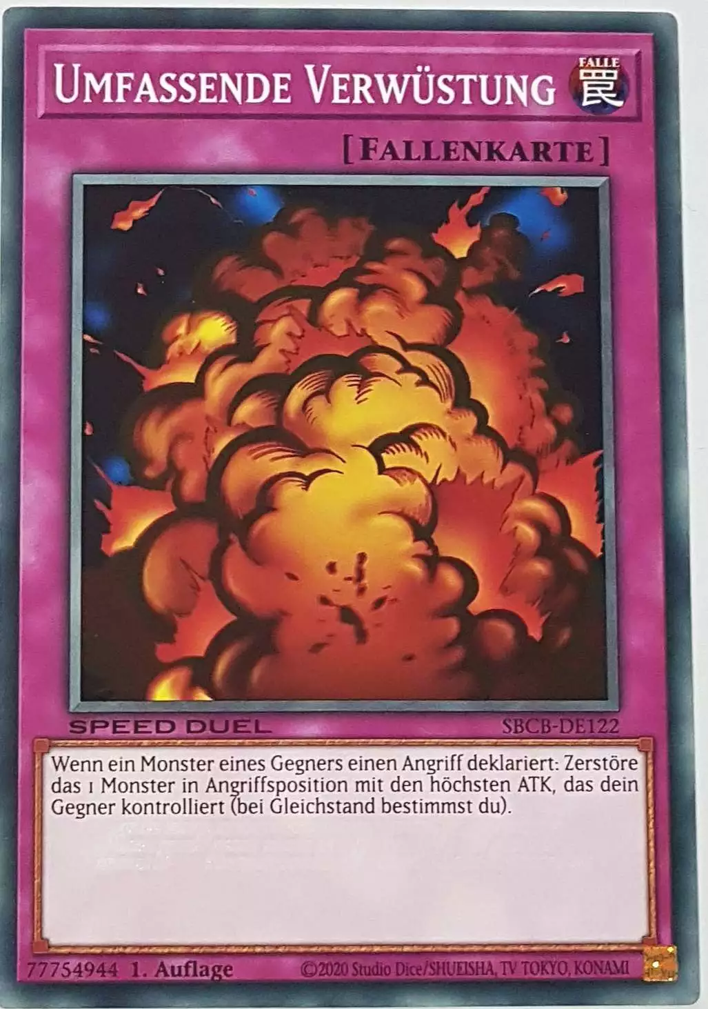 Umfassende Verwüstung SBCB-DE122 ist in Common Yu-Gi-Oh Karte aus Speed Duel Battle City Box 1. Auflage