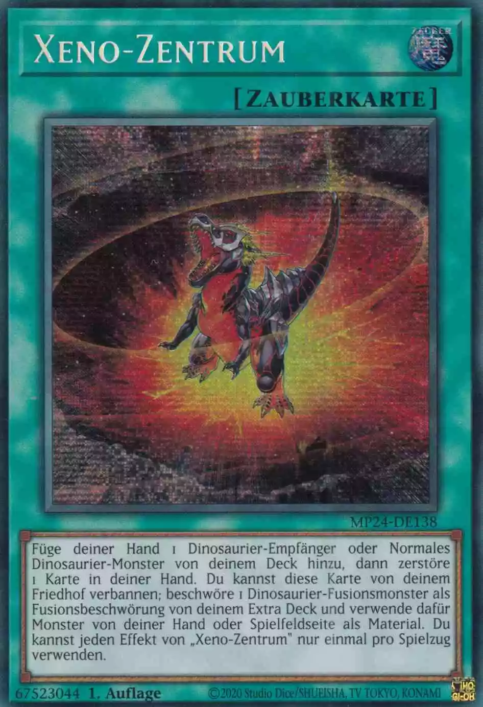Xeno-Zentrum MP24-DE138 ist in Prismatic Secret Rare Yu-Gi-Oh Karte aus 25th Anniversary Tin Dueling Mirrors 1.Auflage