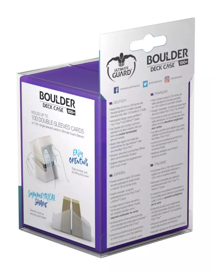 Ultimate Guard Boulder Deck Case 100+ Amethyst
