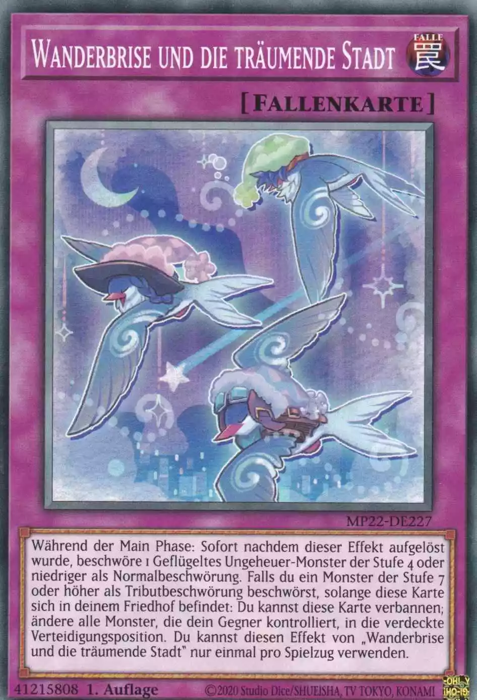 Wanderbrise und die träumende Stadt MP22-DE227 ist in Common Yu-Gi-Oh Karte aus Tin of the Pharaoh’s Gods 1.Auflage