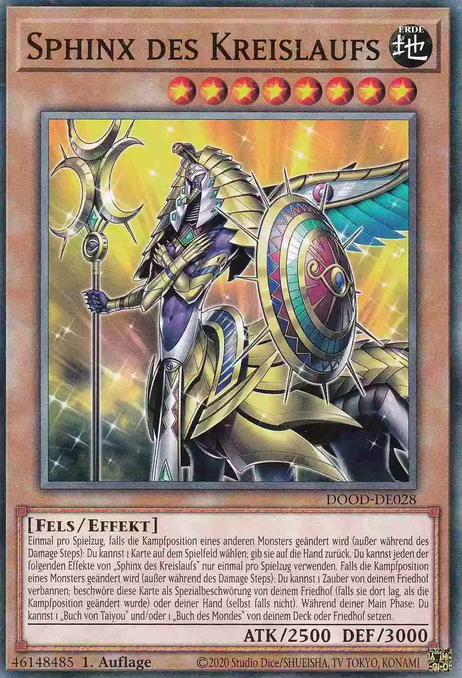 Sphinx des Kreislaufs DOOD-DE028 ist in Common Yu-Gi-Oh Karte aus Doom of Dimensions 1.Auflage