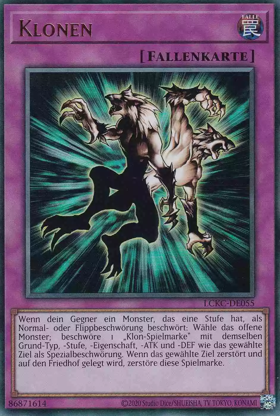 Klonen LCKC-DE055 ist in Ultra Rare Yu-Gi-Oh Karte aus Legendary Collection Kaiba unlimitiert