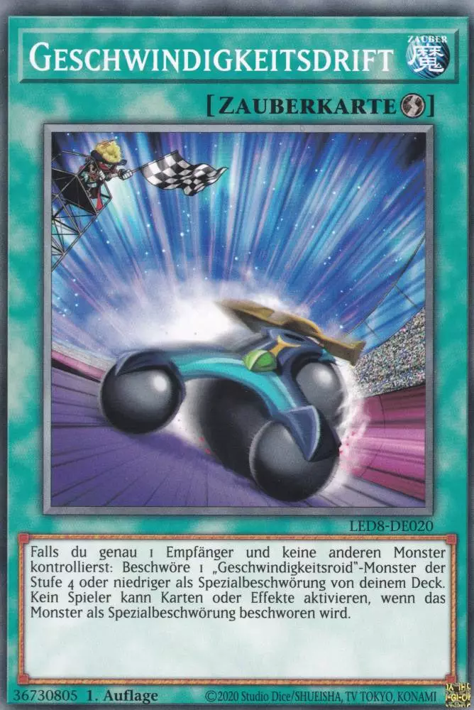 Geschwindigkeitsdrift LED8-DE020 ist in Common Yu-Gi-Oh Karte aus Legendary Duelists Synchro Storm 1.Auflage