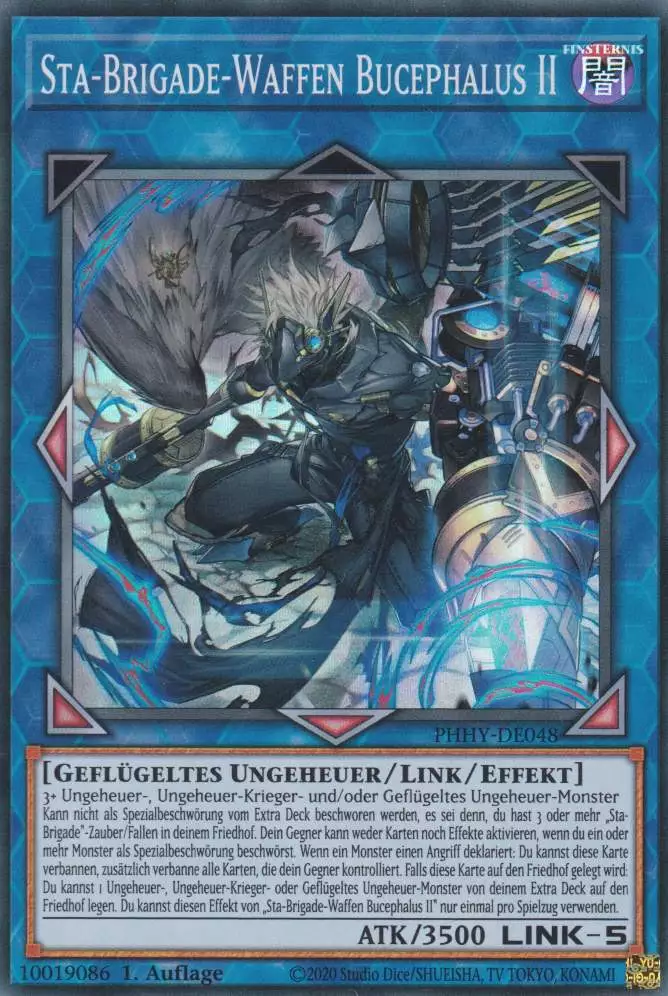 Sta-Brigade-Waffen Bucephalus II PHHY-DE048 ist in Super Rare Yu-Gi-Oh Karte aus Photon Hypernova 1.Auflage