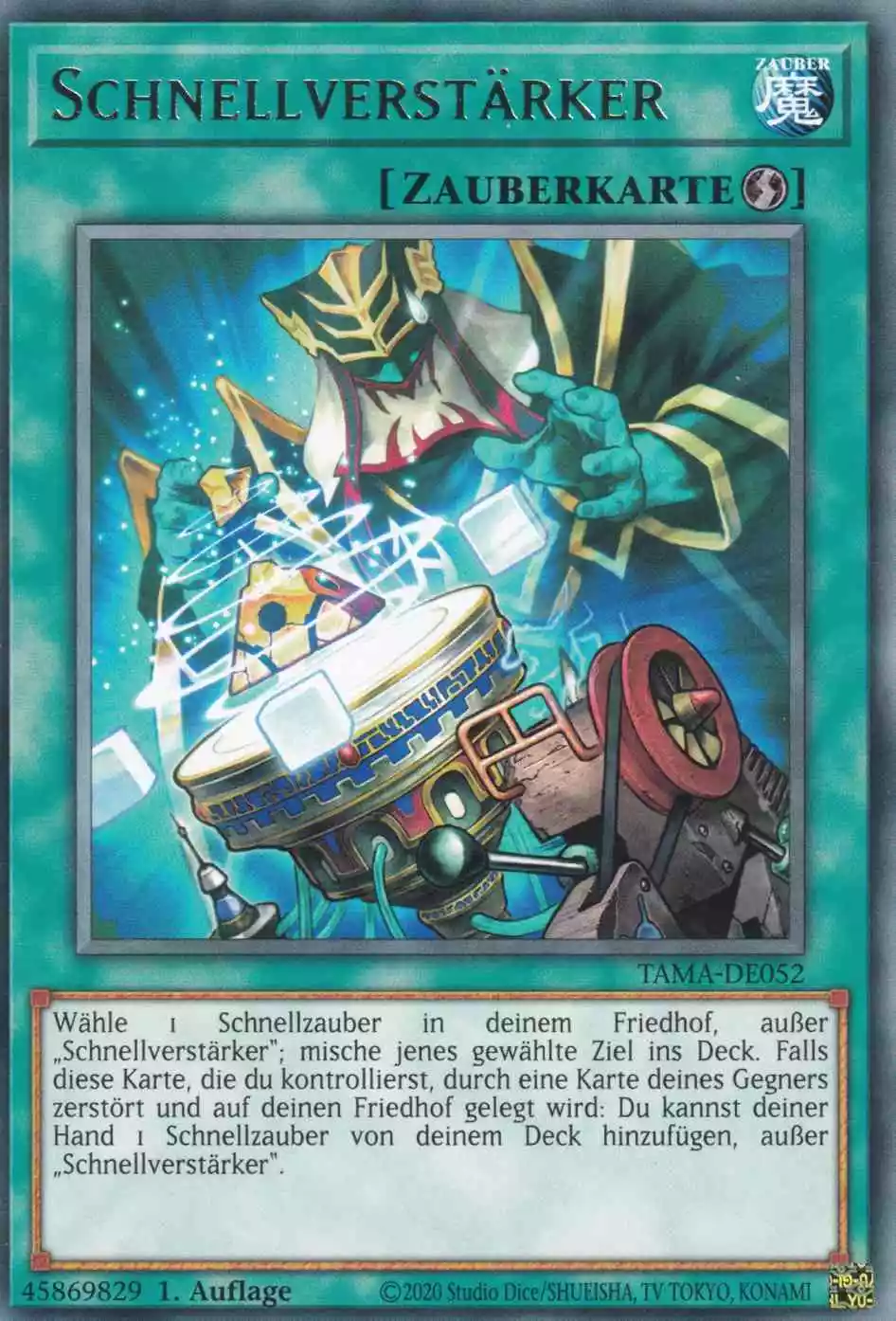 Schnellverstärker TAMA-DE052 ist in Rare Yu-Gi-Oh Karte aus Tactical Masters 1.Auflage