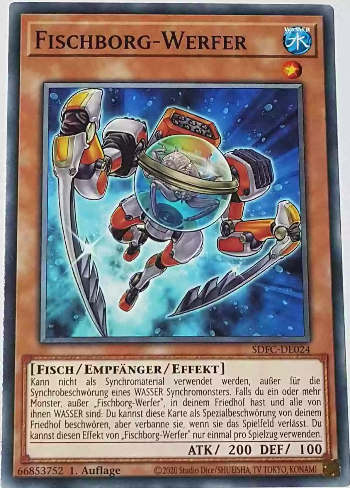 Fischborg-Werfer SDFC-DE024 ist in Common Yu-Gi-Oh Karte aus Freezing Chains 1.Auflage