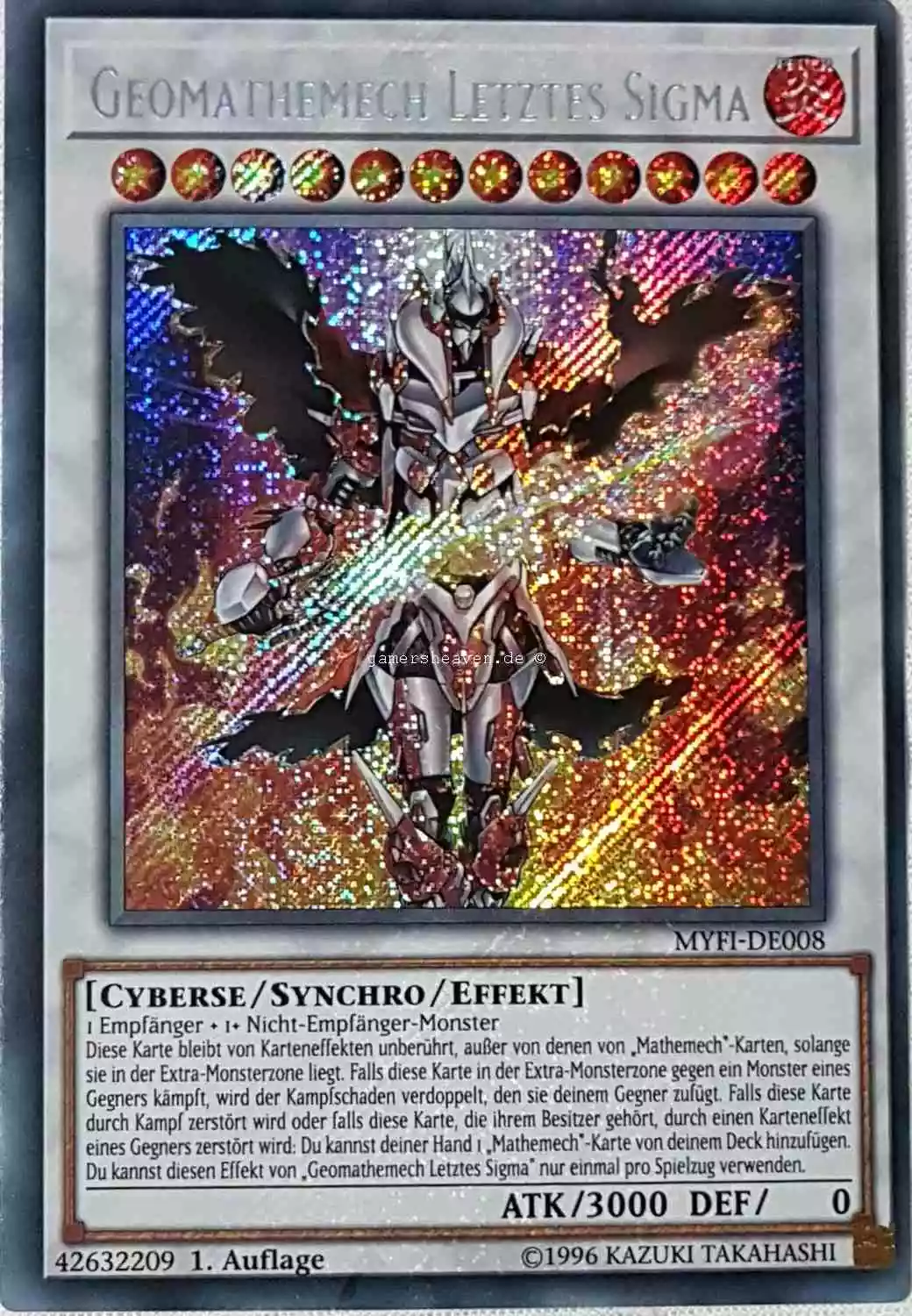 Geomathemech Letztes Sigma MYFI-DE008 ist in Secret Rare aus Mystic Fighters 1.Auflage