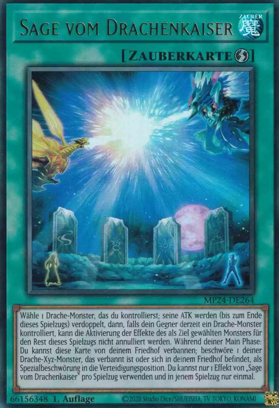 Sage vom Drachenkaiser Ultra Rare MP24-DE264 Yugioh Karte Sage vom Drachenkaiser MP24-DE264 ist in Ultra Rare Yu-Gi-Oh Karte aus 25th Anniversary Tin Dueling Mirrors 1.Auflage
