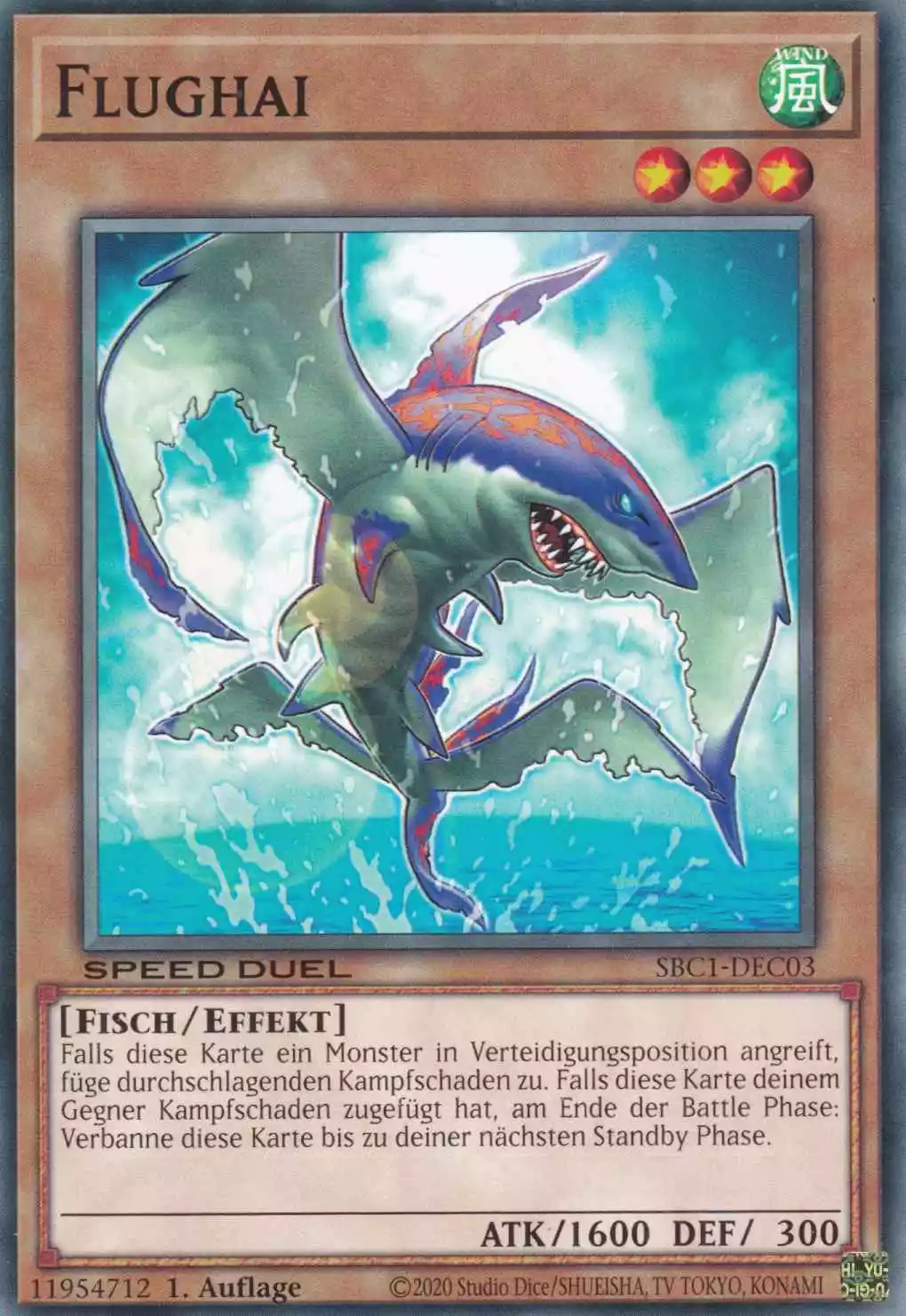 Flughai SBC1-DEC03 ist in Common Yu-Gi-Oh Karte aus Streets of Battle City 1.Auflage