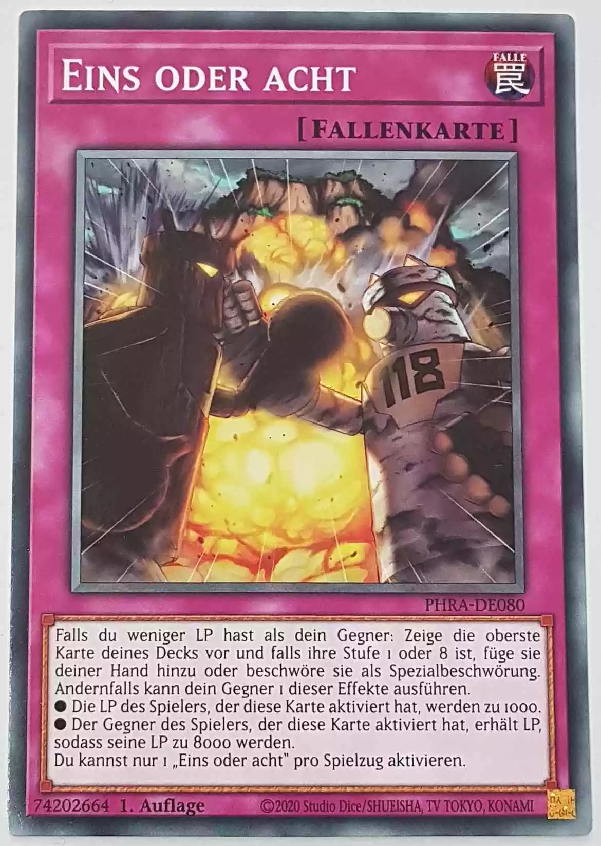 Eins oder acht PHRA-DE080 ist in Common Yu-Gi-Oh Karte aus Phantom Rage 1. Auflage