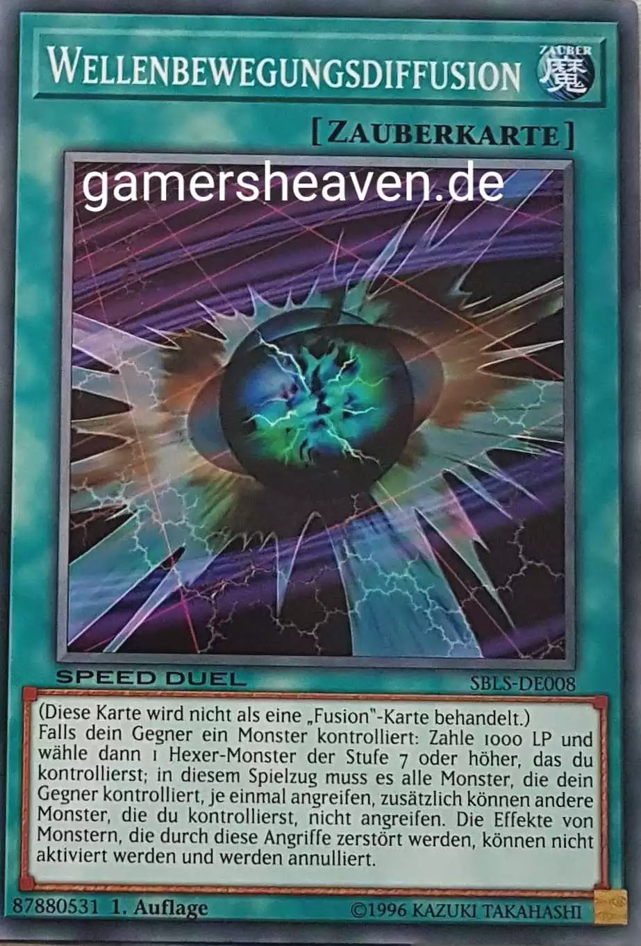 Wellenbewegungsdiffusion SBLS-DE008 ist in Common Yu-Gi-Oh Karte aus Speed Duel Arena of Lost Souls 1. Auflage