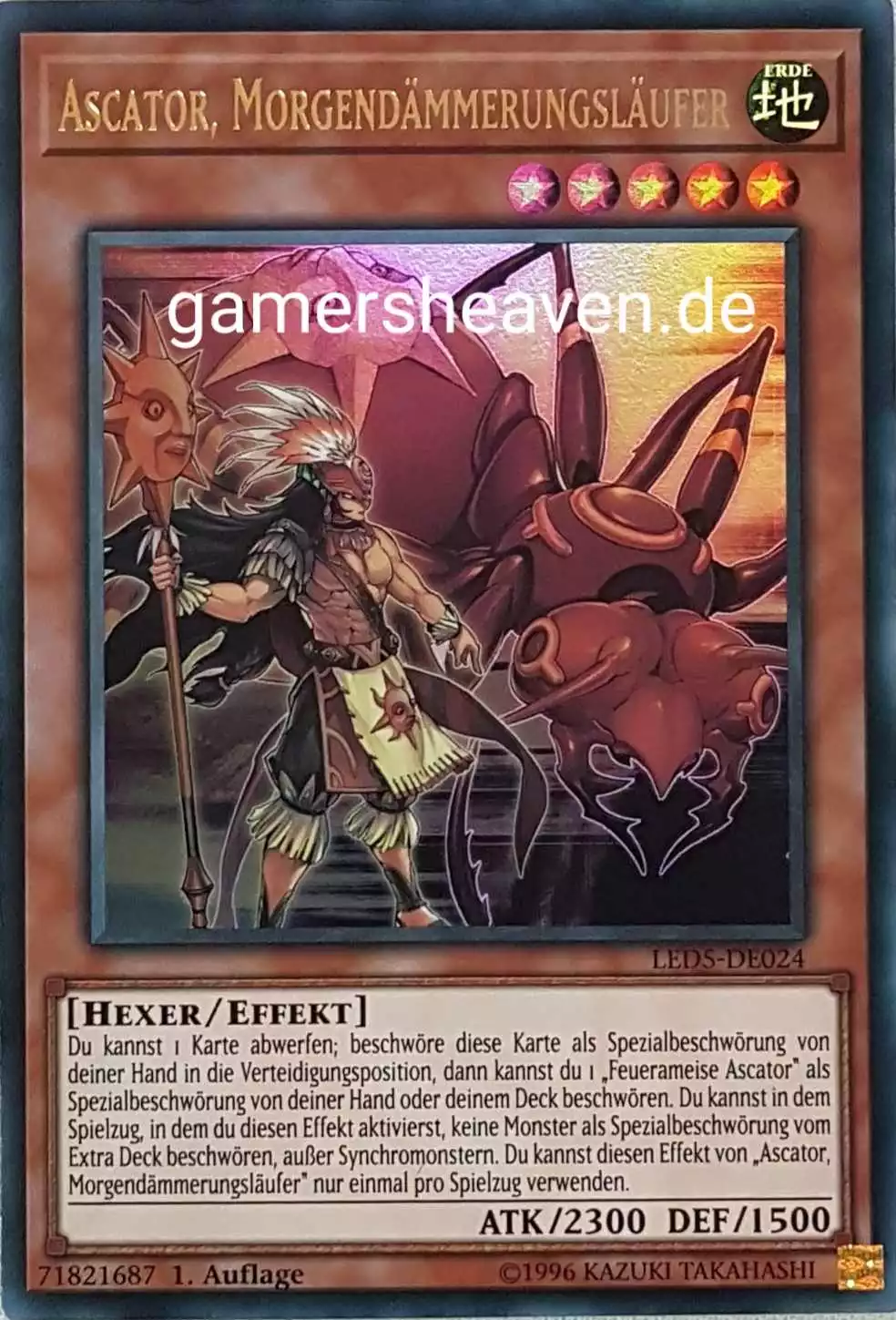 Ascator, Morgendämmerungsläufer LED5-DE024 ist in Ultra Rare aus Legendary Duelists: Immortal Destiny 1.Auflage