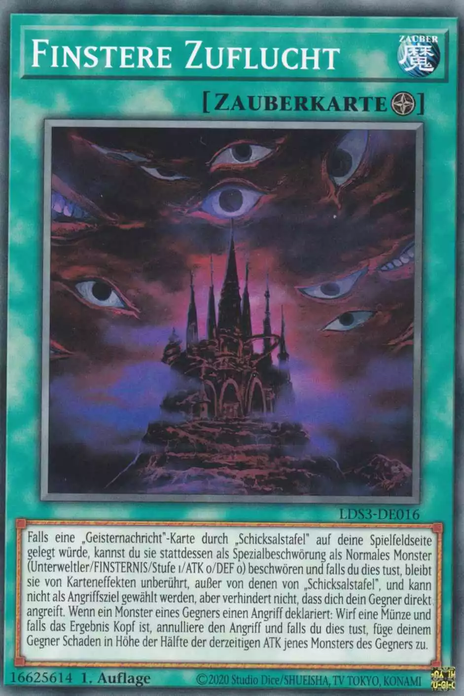 Finstere Zuflucht LDS3-DE016 ist in Common Yu-Gi-Oh Karte aus Legendary Duelists Season 3 1.Auflage