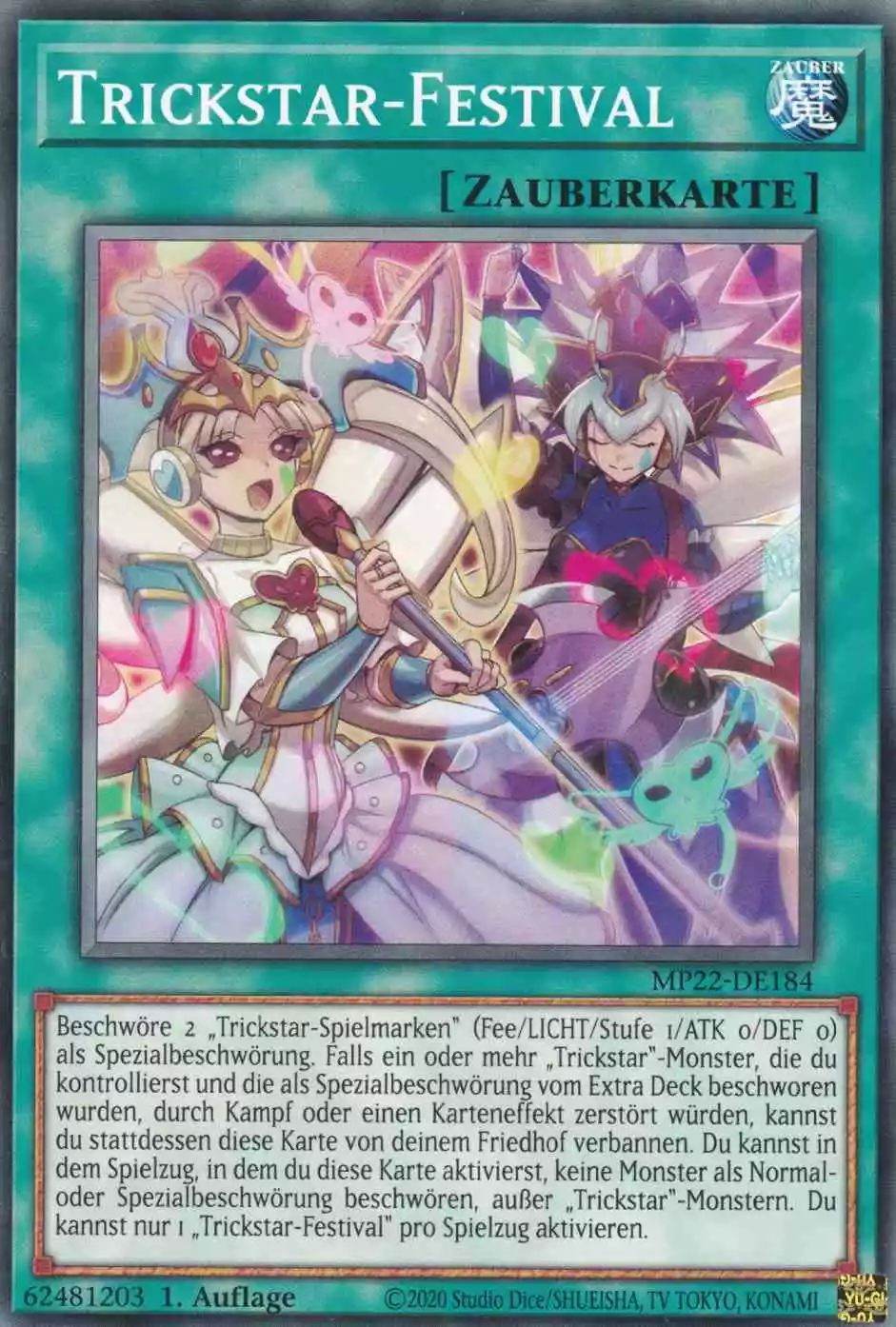 Trickstar-Festival MP22-DE184 ist in Common Yu-Gi-Oh Karte aus Tin of the Pharaoh’s Gods 1.Auflage