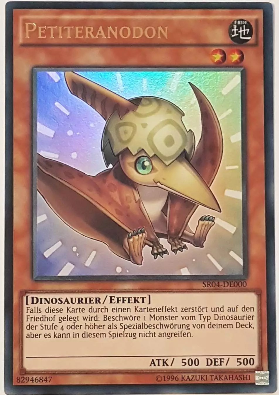 Petiteranodon SR04-DE000 ist in Ultra Rare Yu-Gi-Oh Karte aus Dinosmasher's Fury 