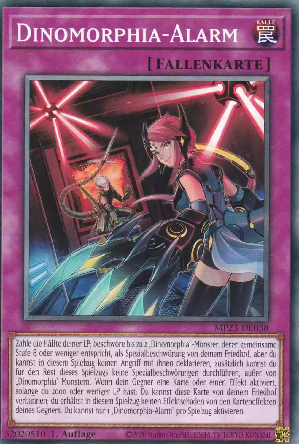 Dinomorphia-Alarm MP23-DE038 ist in Common Yu-Gi-Oh Karte aus 25th Anniversary Tin Dueling Heroes 1.Auflage
