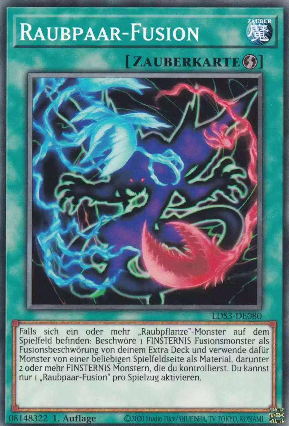 Raubpaar-Fusion LDS3-DE080 ist in Common Yu-Gi-Oh Karte aus Legendary Duelists Season 3 1.Auflage