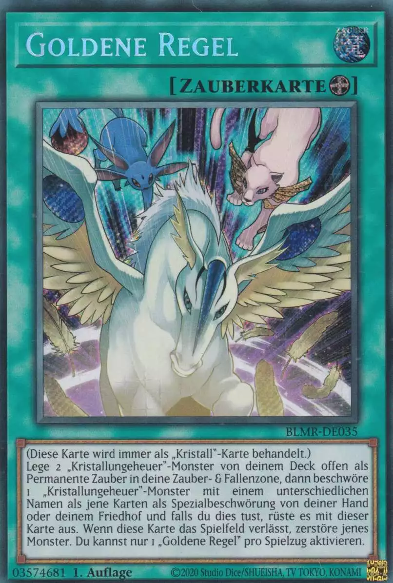 Goldene Regel BLMR-DE035 ist in Secret Rare Yu-Gi-Oh Karte aus Battles of Legend Monstrous Revenge 1.Auflage