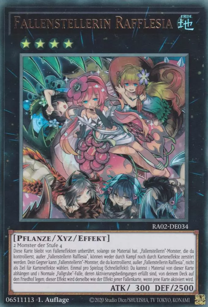 Fallenstellerin Rafflesia RA02-DE034 ist in Ultra Rare Yu-Gi-Oh Karte aus 25th Anniversary Rarity Collection 2 1.Auflage