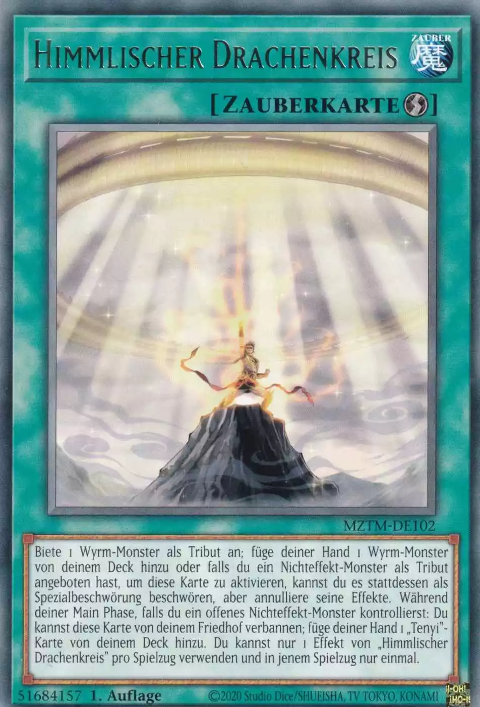 Himmlischer Drachenkreis MZTM-DE102 ist in Rare Yu-Gi-Oh Karte aus Maze of the Master 1.Auflage