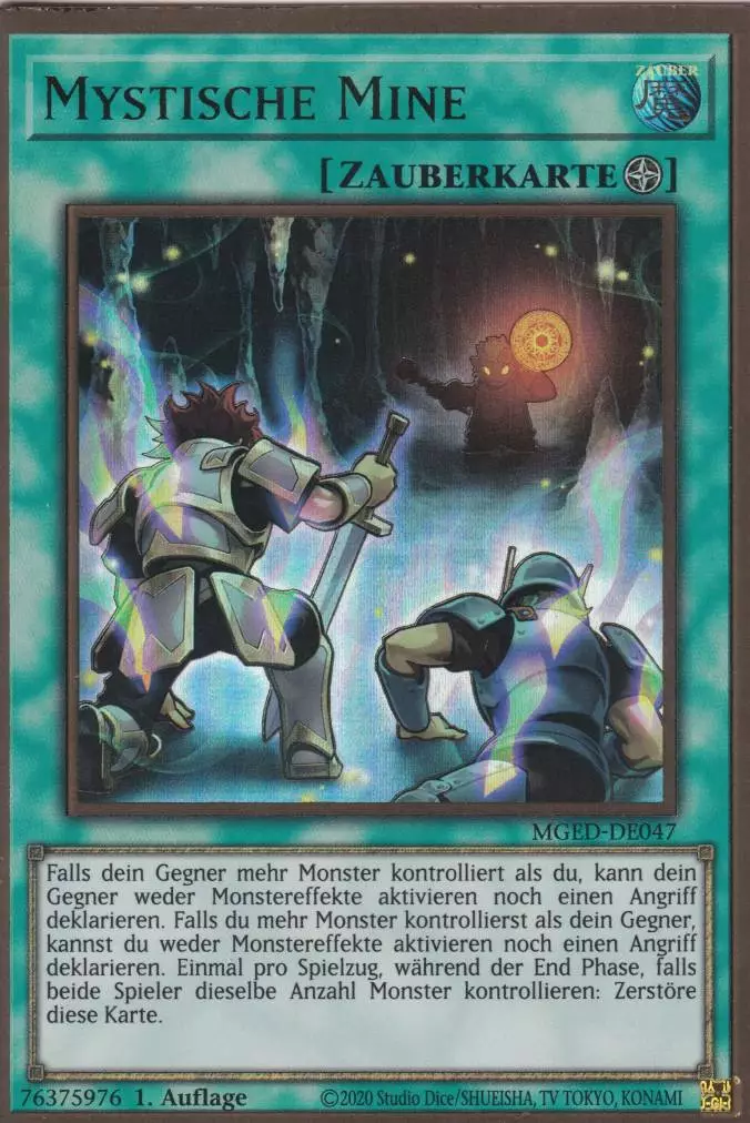 Mystische Mine MGED-DE047 ist in Premium Gold Rare Yu-Gi-Oh Karte aus Maximum Gold El Dorado 1.Auflage