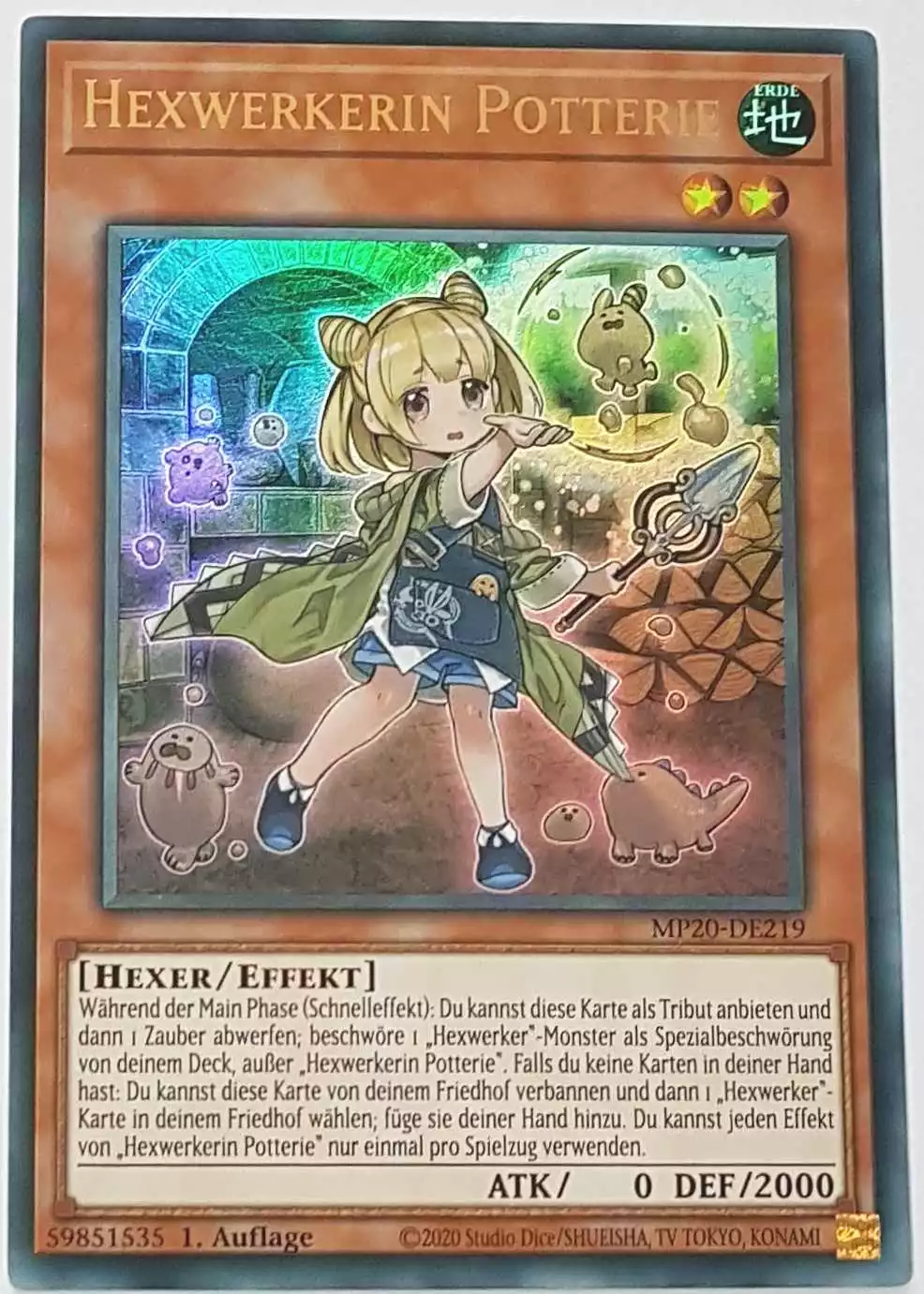 mp20-de219-hexwerkerin-potterie-ultra-rare Hexwerkerin Potterie MP20-DE219 ist in Ultra Rare Yu-Gi-Oh Karte aus 2020 Tin of Lost Memories 1.Auflage