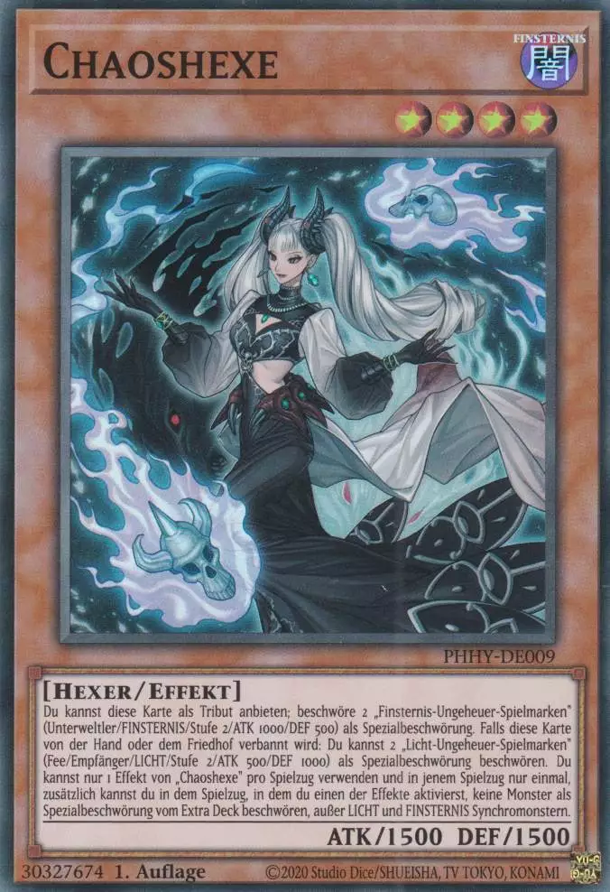 phhy-de009-chaoshexe-super-rare-photon-hypernova Chaoshexe PHHY-DE009 ist in Super Rare Yu-Gi-Oh Karte aus Photon Hypernova 1.Auflage