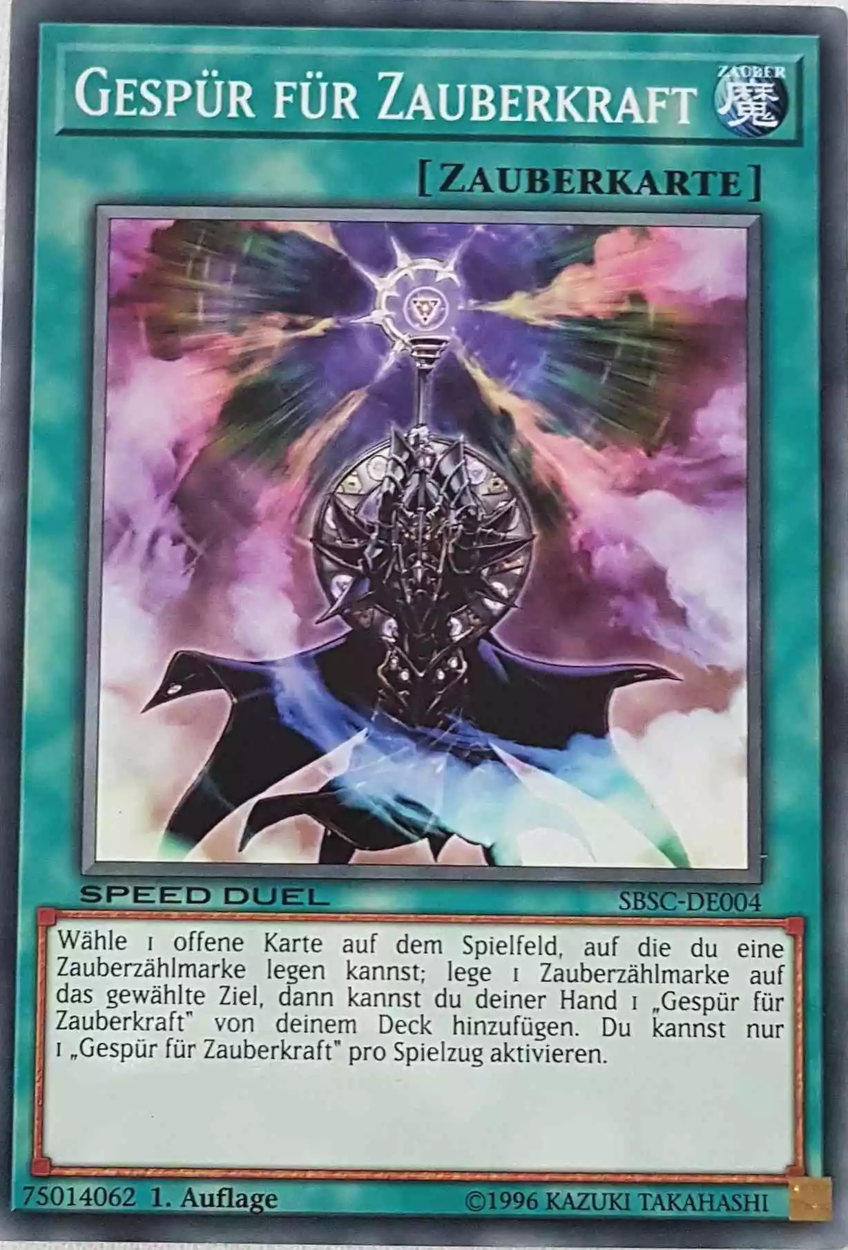 Gespür für Zauberkraft SBSC-DE004 ist in Common Yu-Gi-Oh Karte aus Speed Duel Scars of Battle 1. Auflage