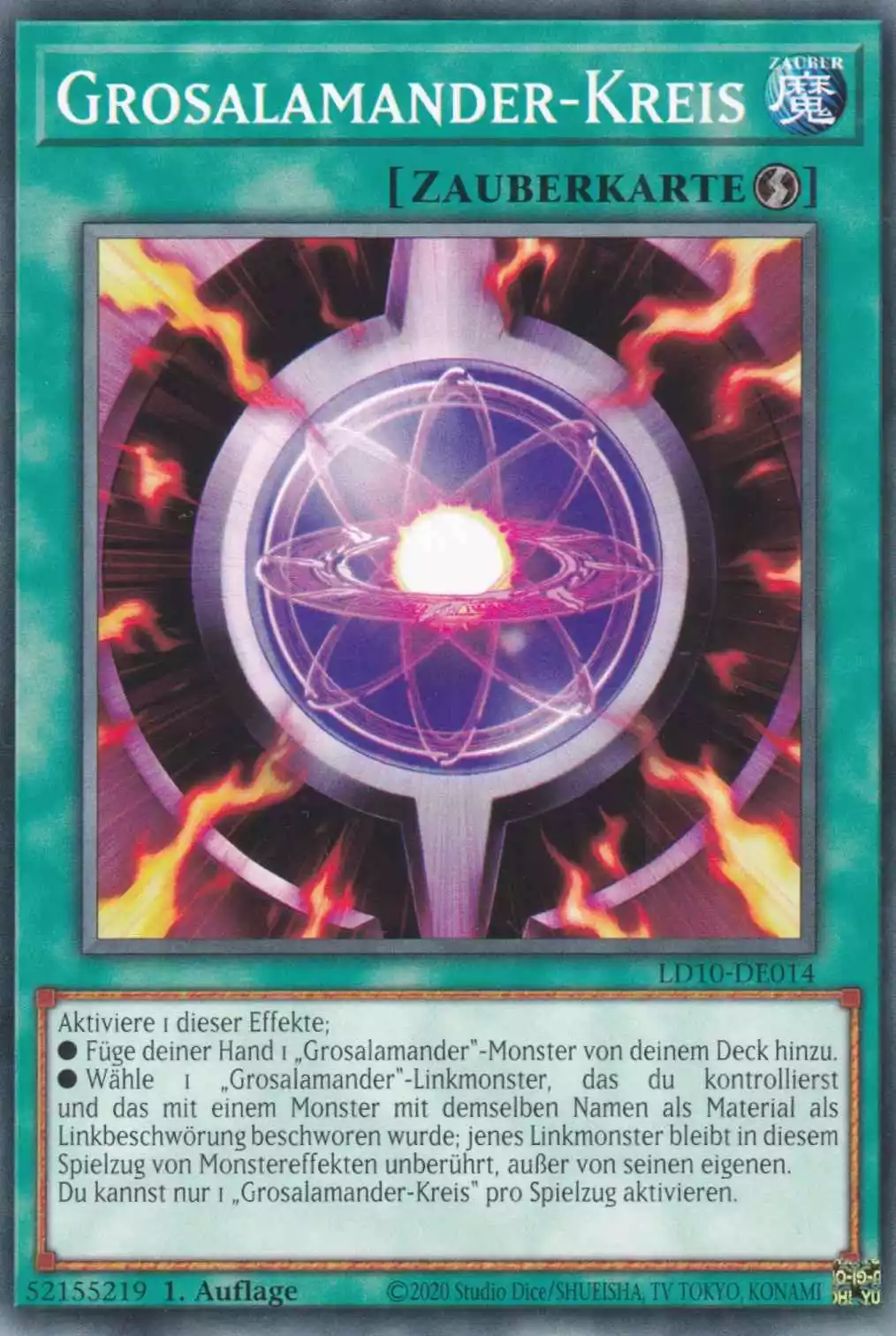 Grosalamander-Kreis LD10-DE014 ist in Common Yu-Gi-Oh Karte aus Legendary Duelists Soulburning Volcano 1.Auflage