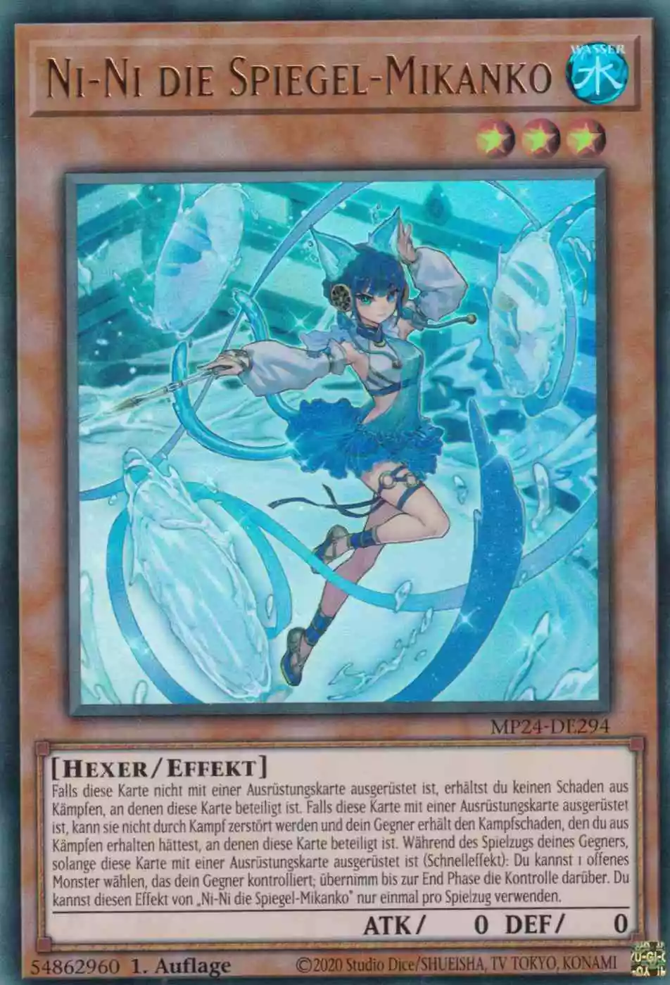 Ni-Ni die Spiegel-Mikanko Ultra Rare MP24-DE294 Yugioh Karte Ni-Ni die Spiegel-Mikanko MP24-DE294 ist in Ultra Rare Yu-Gi-Oh Karte aus 25th Anniversary Tin Dueling Mirrors 1.Auflage