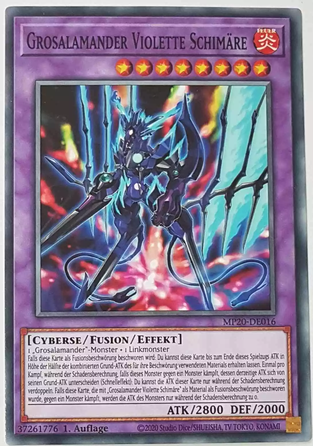 mp20-de016-grosalamander-violette-schimaere-common Grosalamander Violette Schimäre MP20-DE016 ist in Common Yu-Gi-Oh Karte aus 2020 Tin of Lost Memories 1.Auflage