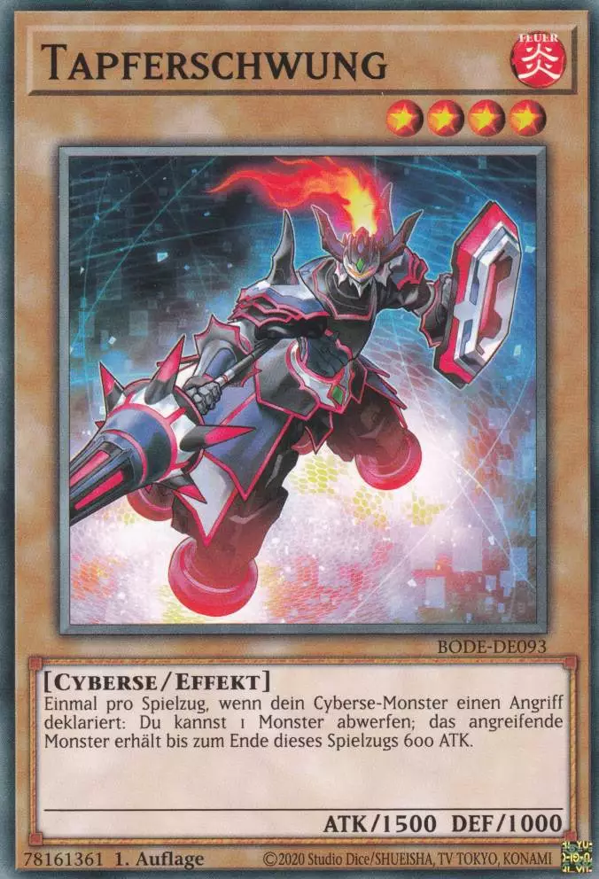 Tapferschwung BODE-DE093 ist in Common Yu-Gi-Oh Karte aus Burst of Destiny 1.Auflage