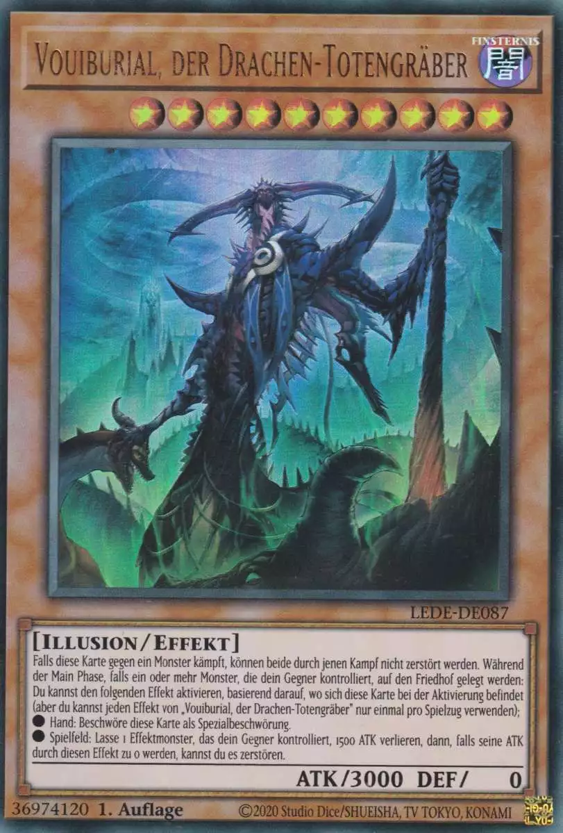 Vouiburial, der Drachen-Totengräber LEDE-DE087 ist in Ultra Rare Yu-Gi-Oh Karte aus Legacy Of Destruction 1.Auflage