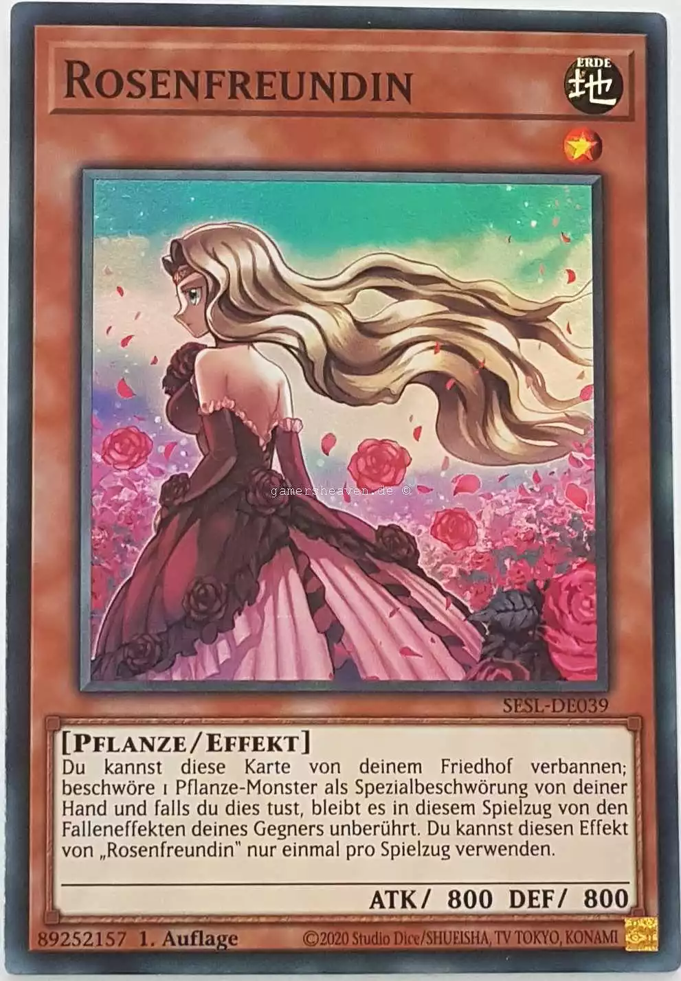 Rosenfreundin SESL-DE039 ist in Super Rare Yu-Gi-Oh Karte aus Secret Slayers 1.Auflage