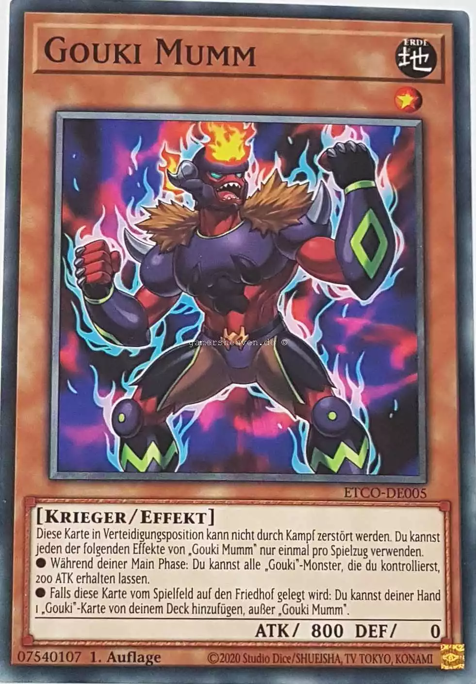 Gouki Mumm ETCO-DE005 ist in Common Yu-Gi-Oh Karte aus Eternity Code 1.Auflage