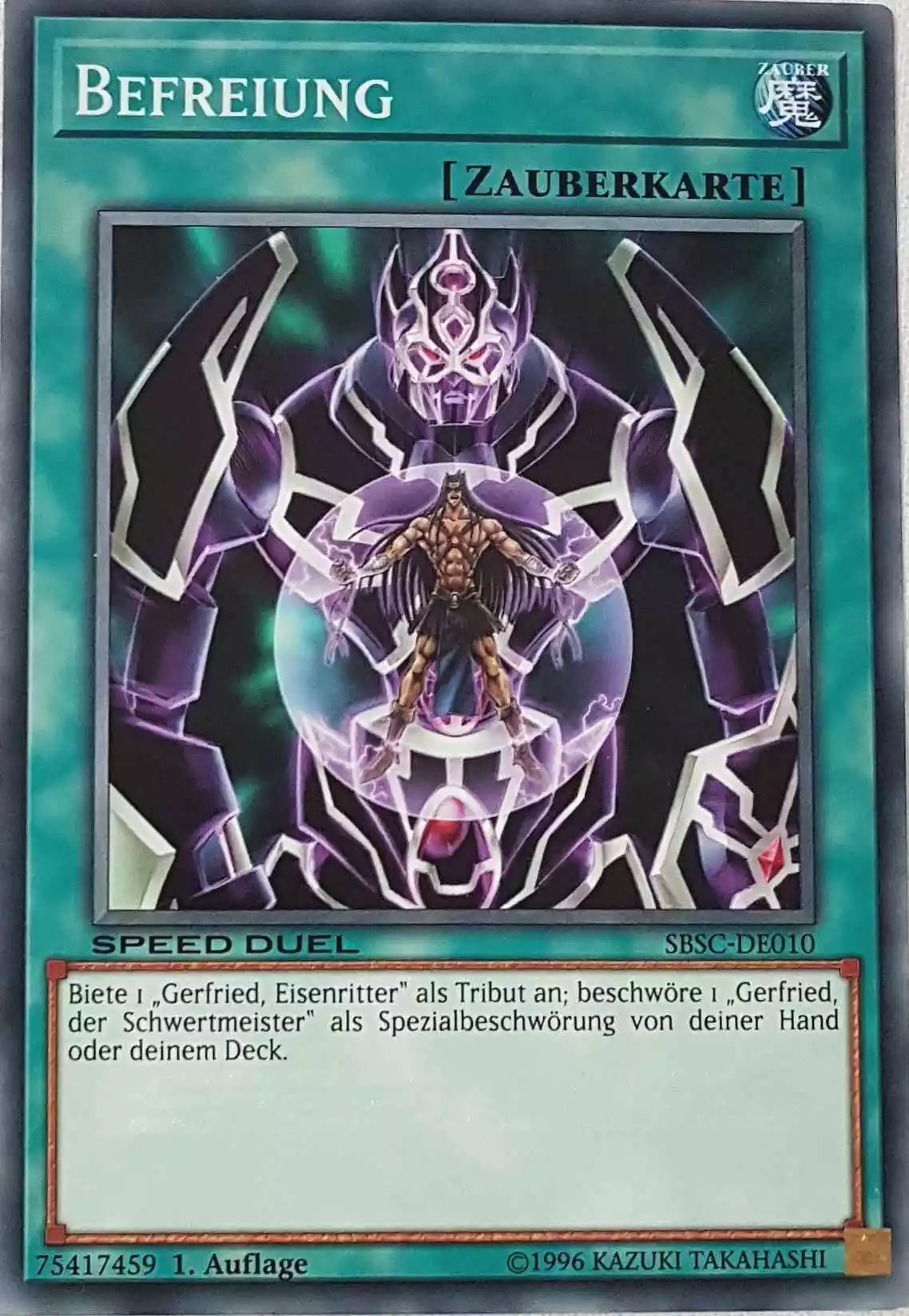 Befreiung SBSC-DE010 ist in Common Yu-Gi-Oh Karte aus Speed Duel Scars of Battle 1. Auflage