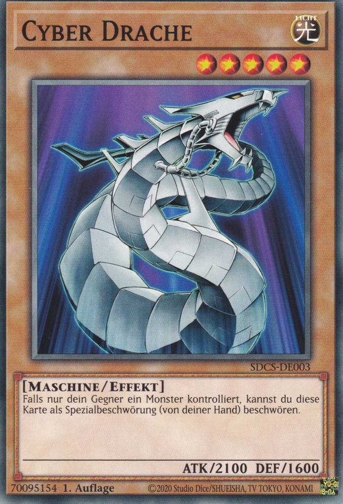 Cyber Drache SDCS-DE003 ist in Common Yu-Gi-Oh Karte aus Cyber Strike 1.Auflage