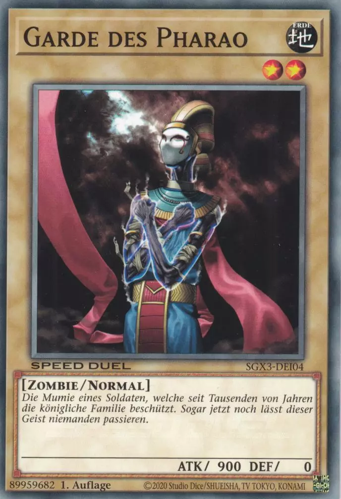 Garde des Pharao SGX3-DEI04 ist in Common Yu-Gi-Oh Karte aus Speed Duel GX: Duelists of Shadows 1.Auflage