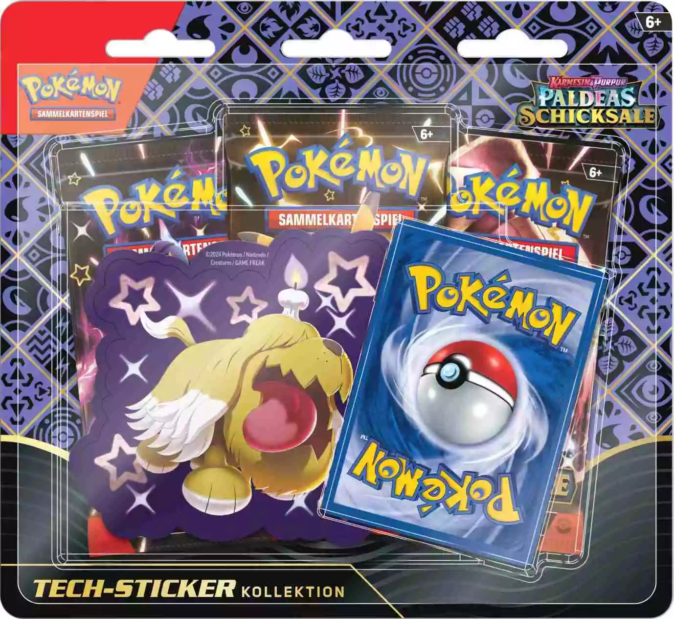 Pokemon Karmesin & Purpur Paldeas Schicksale: Sticker Collection Gruff, Hefel, Mobtiff - Zufällige A