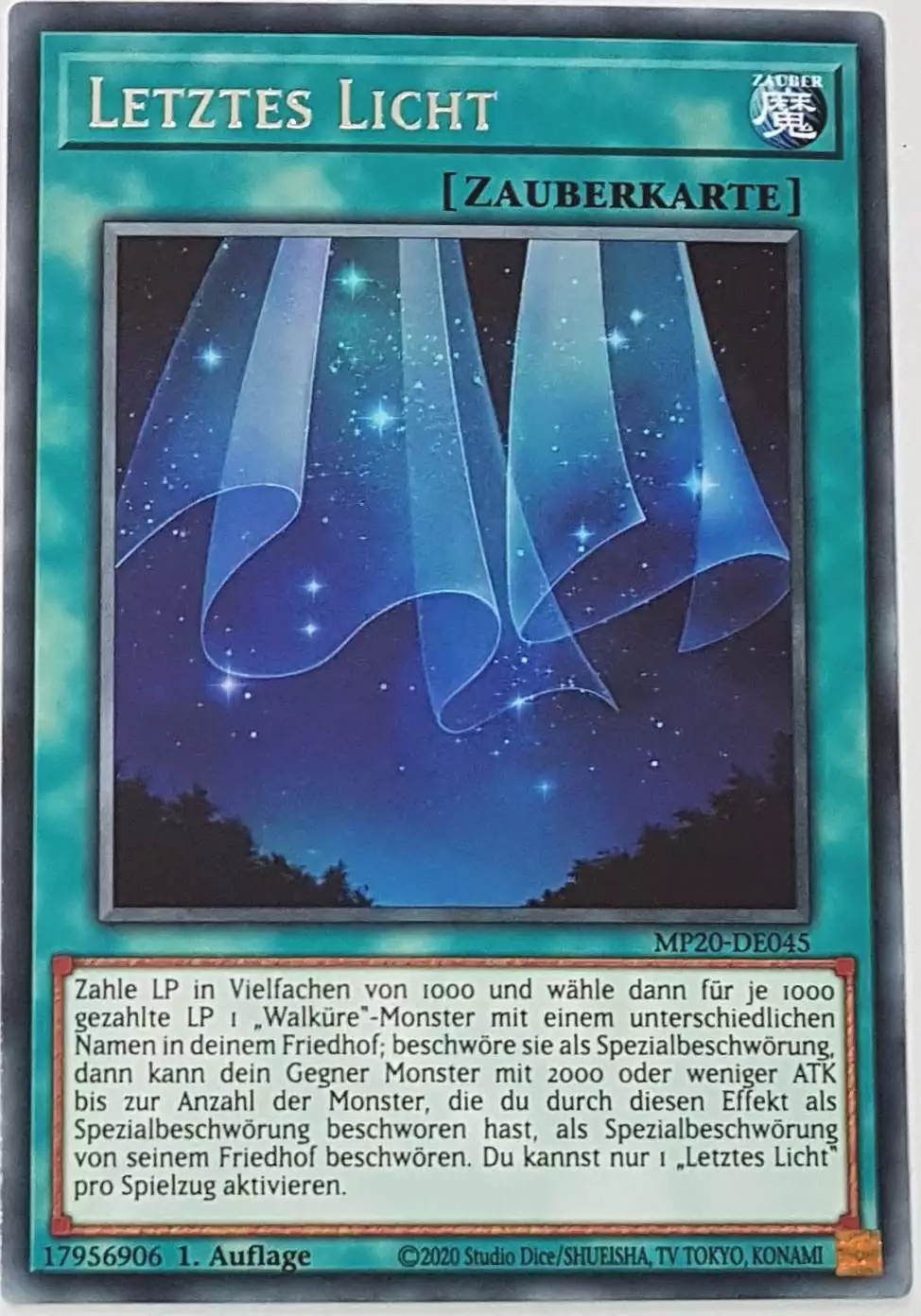 mp20-de045-letztes-licht-rare Letztes Licht MP20-DE045 ist in Rare Yu-Gi-Oh Karte aus 2020 Tin of Lost Memories 1.Auflage