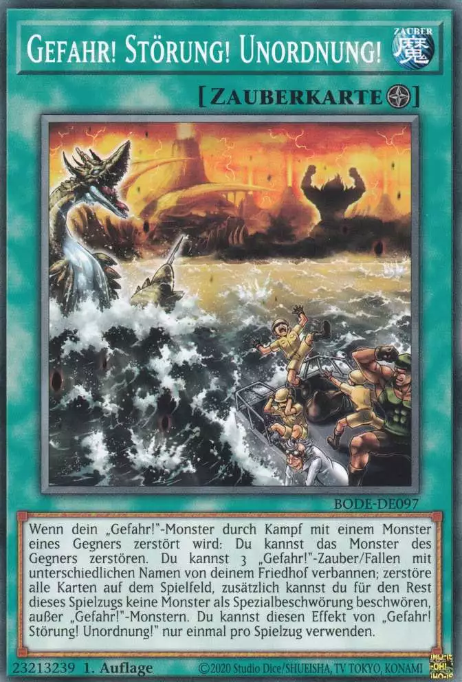 Gefahr! Störung! Unordnung! BODE-DE097 ist in Common Yu-Gi-Oh Karte aus Burst of Destiny 1.Auflage