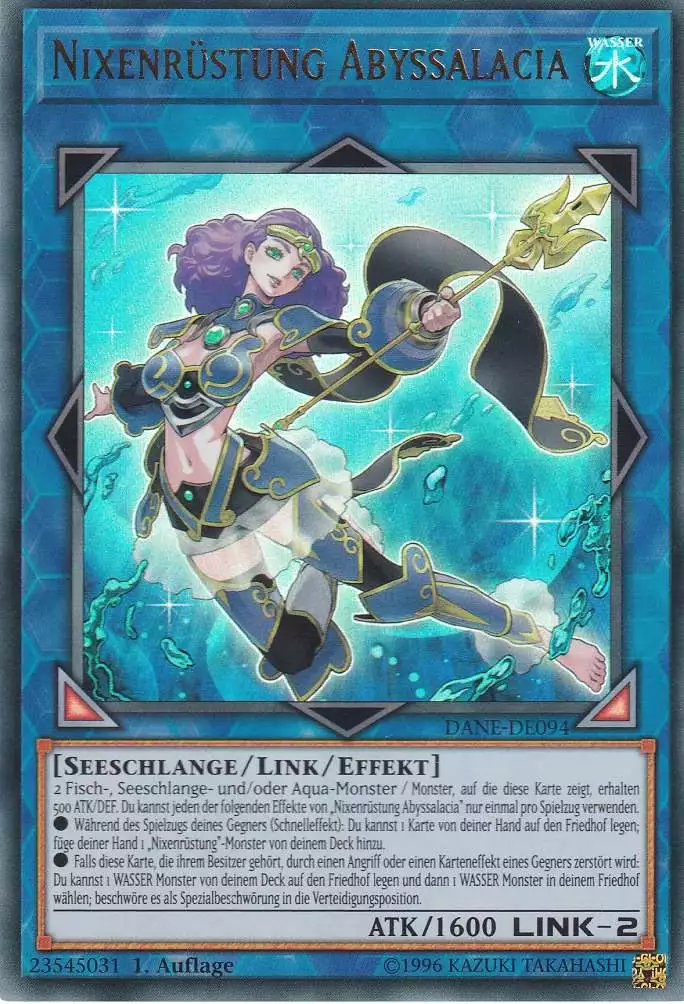 Nixenrüstung Abyssalacia DANE-DE094 ist in Ultra Rare Yu-Gi-Oh Karte aus Dark Neostorm 1.Auflage