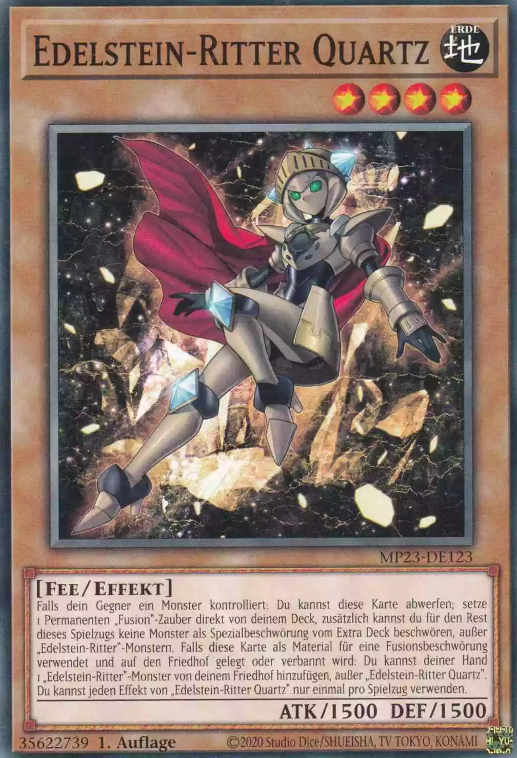 Edelstein-Ritter Quartz MP23-DE123 ist in Common Yu-Gi-Oh Karte aus 25th Anniversary Tin Dueling Heroes 1.Auflage