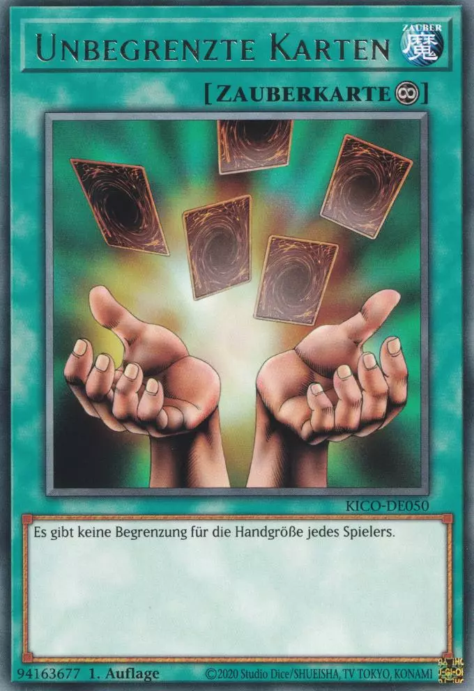 Unbegrenzte Karten KICO-DE050 ist in Rare Yu-Gi-Oh Karte aus King's Court 1.Auflage